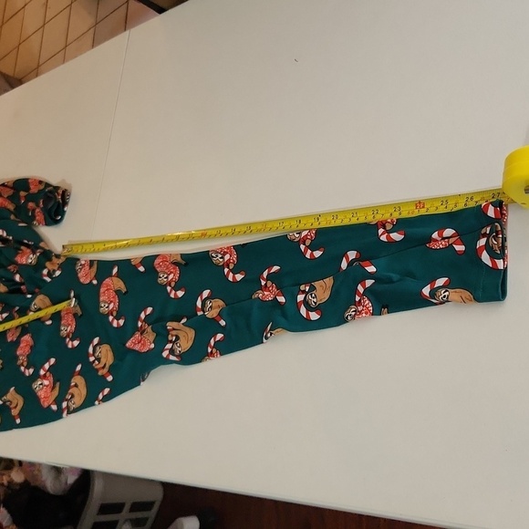 Gold Metal Leggings Womens size M juniors Sloth Christmas - Picture 8 of 8